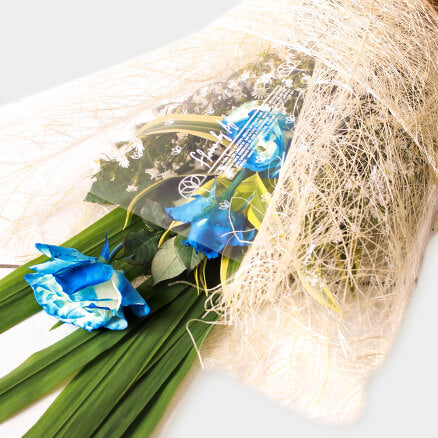 Bouquet of 3 blue roses