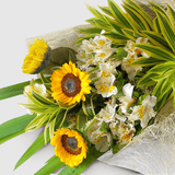 Bouquet of sunflower with alstroemeria