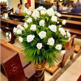 Wedding Santuario De San Antonio White Roses Arrangement Package